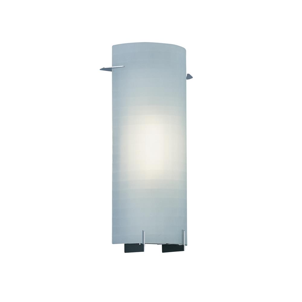 Designers Fountain 6041-CH 1 Light Wall Sconce ADA compliant in Chrome (Frosted Glass)